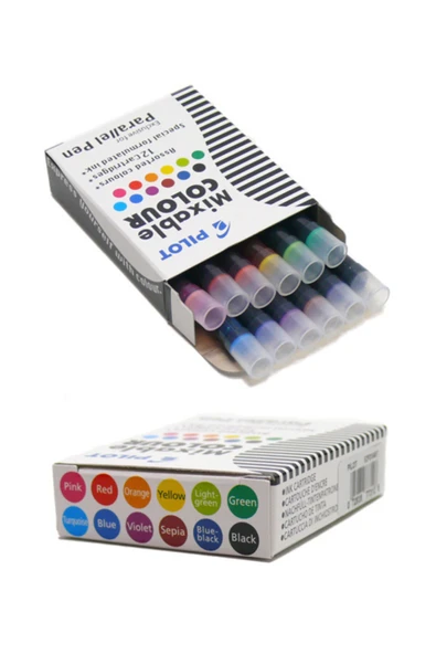 Parallel Pen Kartuş 12 Adet Farklı Renk - H - A4 - Tabaka Kağıtlar - Çok Renkli ürün görseli 1