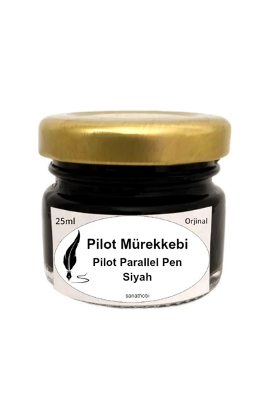 Pilot Parallel Pen Mürekkebi-kaligrafi Mürekkebi, Koyu Siyah 25ml-ink Siyah ürün görseli 1