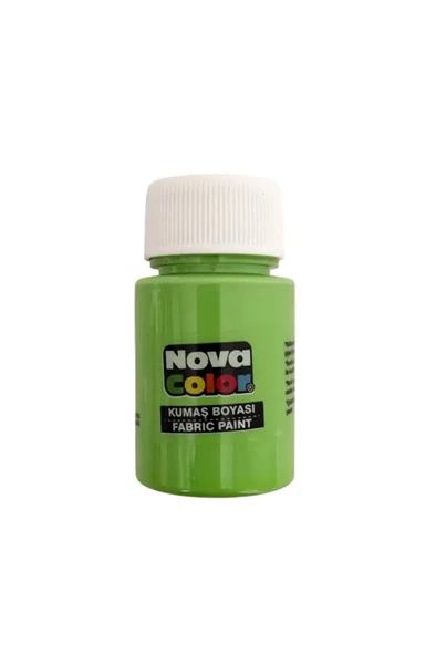 Kumaş boyası, canlı renkler, solmaz, tişört, çanta, tekstil boyası-Fıstık Yeşili 30ml-1 Adet ürün görseli 1