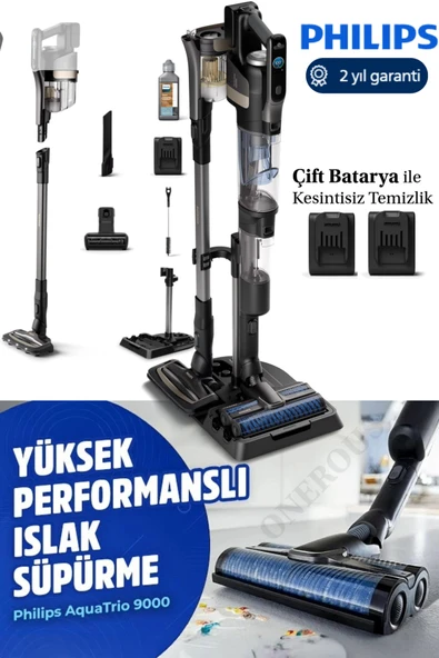 Philips ISLAK &KURU 3 Ürün 1 Arada Elektrikli Dikey Süpürge 9000 Serisi ,Kendini Temizleme Özelliği ürün görseli 1