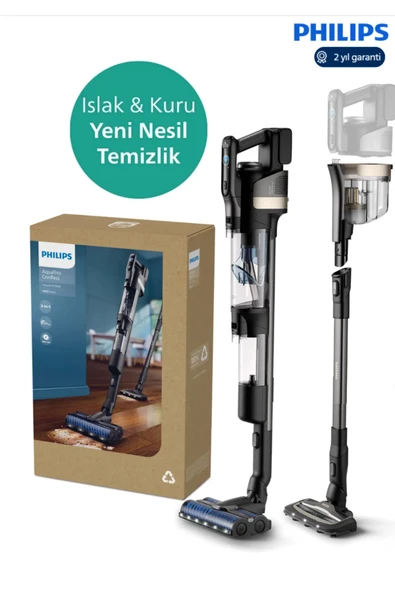 Philips Aquatrio Plus 3 In1 Silme,süpürme,emme Fonksiyonlu Lcd Ekran Dikey Şarjlı Süpürge 9000 Serisi ürün görseli 1