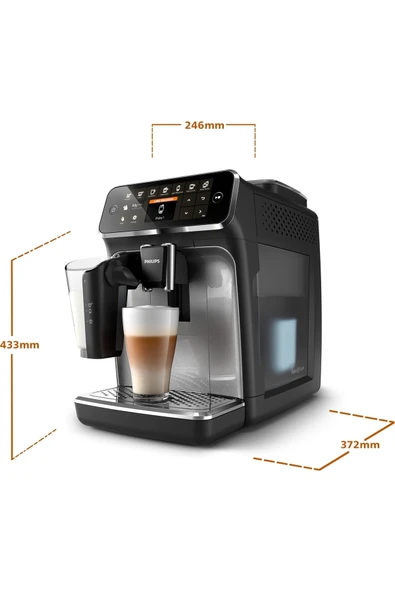 Philips Ep4346 1200 W Tam Otomatik Espresso Makinesi, 1.8 L Kapasite, Zamanlayıcı, Mat Siyah ürün görseli 1