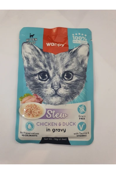 PATİLİMARKET kedi pounch yavru tavuk&ördek 70 gr 10 adet ürün görseli 1