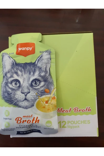 PATİLİMARKET kedi çorbası tavuklu havuçlu balkabaklı 12 adet ürün görseli 1