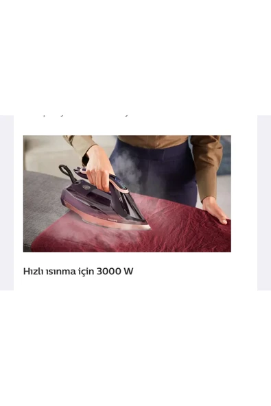 Philips Azur Buharlı Ütü 3000watt Tek Seferde Mükemmel Sonuçlar - Resim 3