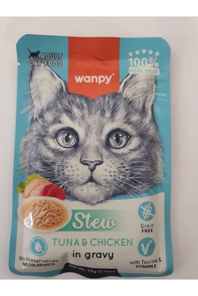 PATİLİMARKET kedi pounch yetişkin tuna&tavuk 70 gr 10 adet ürün görseli 1