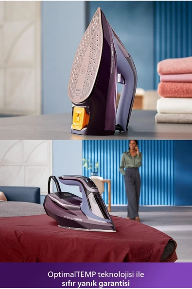 Philips Azur 8000 Serisi Buharlı Ütü 3000 Watt SteamGlide / Kumaşa Göre Isı Ayarlayan Akıllı Teknoloji ürün görseli 1