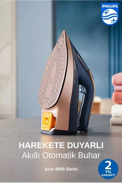 Philips Akıllı Otomatik Buhar Kumaşa Göre Isı Ayarlayan Azur Buharlı Ütü - 3000Watt - Özel Seri ürün görseli 1