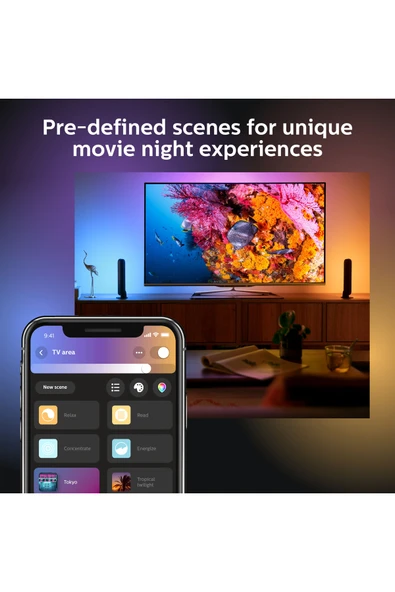 Philips Hue Play 2'li Ekopaket - Siyah - Resim 7