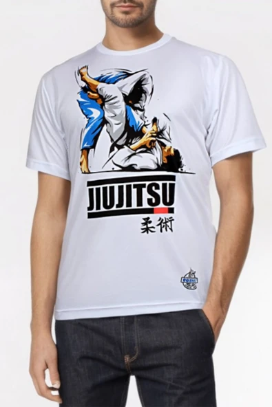 DO-SMAI Dijital Baskılı Jiu Jitsu Fitness Boks Muay Thai Antrenman Tişörtü Spor T-shirt Jit008 ürün görseli 1