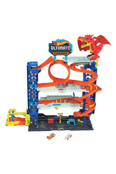 HOT WHEELS Yeni Ultimate Garaj 2 Metal Araba ve 50'den Fazla Arabalık Otopark İçeren Set HKX48 ürün görseli 1