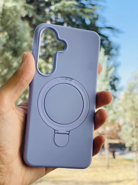 Zipax Samsung Galaxy A56 Kılıf MgSafe Özellikli Standlı Pastel Renkler Azn-Reggal ürün görseli 1