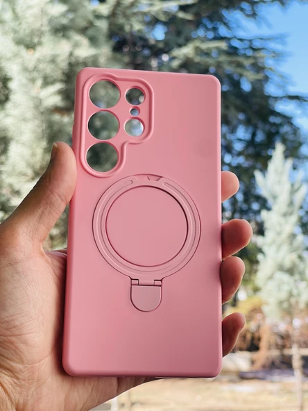 Zipax Samsung Galaxy S24 Ultra Kılıf MgSafe Özellikli Standlı Pastel Renkler Azn-Reggal ürün görseli 1