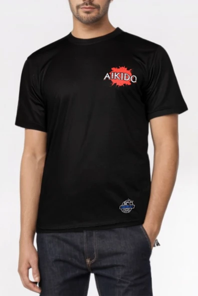 DO-SMAI Dijital Baskılı Aikido Fitness Boks Muay Thai Antrenman Tişörtü Spor T-shirt Ait034 ürün görseli 1