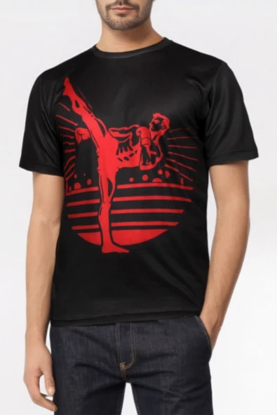 DO-SMAI Dijital Baskılı Fitness Boks Muay Thai Antrenman Tişörtü Spor T-shirt Kbt077 ürün görseli 1