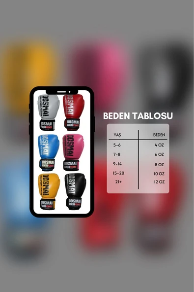 DO-SMAI Esquize Boks Eldiveni Boks Dişlik Boks Bandaj Seti - Resim 2