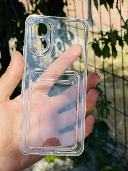 Zipax Oppo A38 Kılıf Şeffaf Kartlıklı Silikon Azn-SetraKart ürün görseli 1