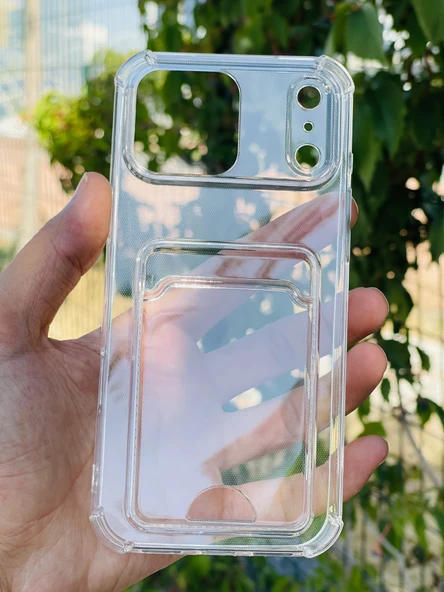 Zipax Apple iPhone 17 Pro Max Kılıf Şeffaf Kartlıklı Silikon Azn-SetraKart ürün görseli 1