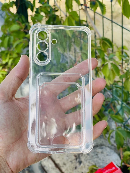 Zipax Samsung Galaxy A36 Kılıf Şeffaf Kartlıklı Silikon Azn-SetraKart ürün görseli 1