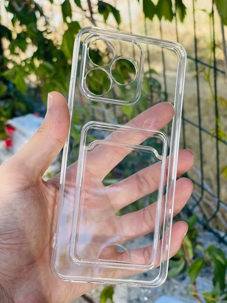 Zipax Realme Note 50 4G Kılıf Şeffaf Kartlıklı Silikon Azn-SetraKart ürün görseli 1