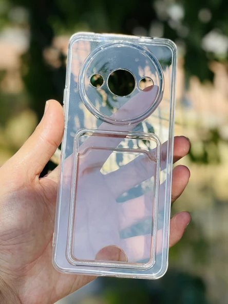 Zipax Xiaomi Redmi A3 4G Kılıf Şeffaf Kartlıklı Silikon Azn-SetraKart ürün görseli 1