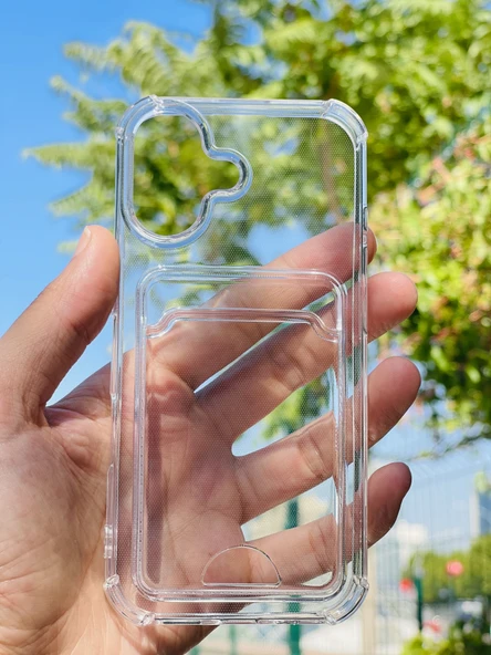 Zipax Apple iPhone 17 Kılıf Şeffaf Kartlıklı Silikon Azn-SetraKart ürün görseli 1