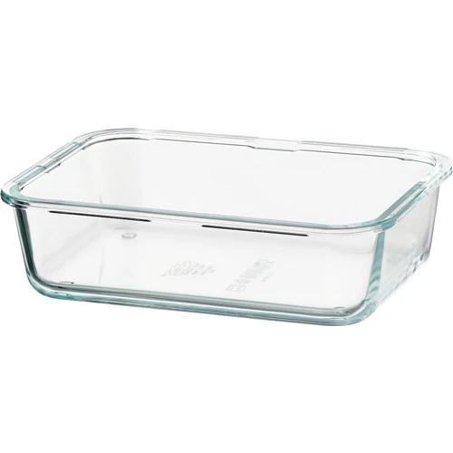 IKEA 365+ cam saklama kabı, cam, 1 lt, dikdörtgen ürün görseli 1