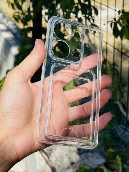 Zipax Xiaomi Redmi Note 13 Pro 5G Kılıf Şeffaf Kartlıklı Silikon Azn-SetraKart ürün görseli 1