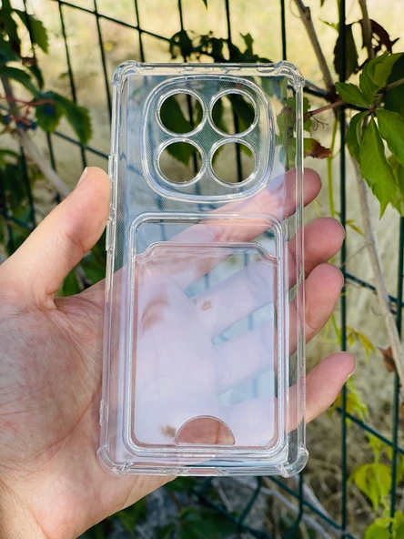 Zipax Xiaomi Redmi Note 14 Pro Plus Kılıf Şeffaf Kartlıklı Silikon Azn-SetraKart ürün görseli 1