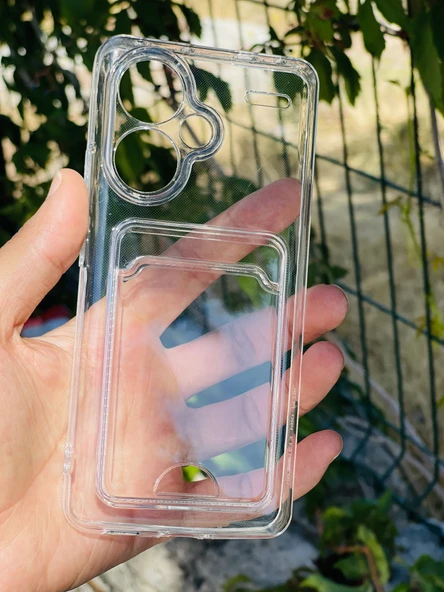 Zipax Xiaomi Redmi Note 13 Pro Plus Kılıf Şeffaf Kartlıklı Silikon Azn-SetraKart ürün görseli 1