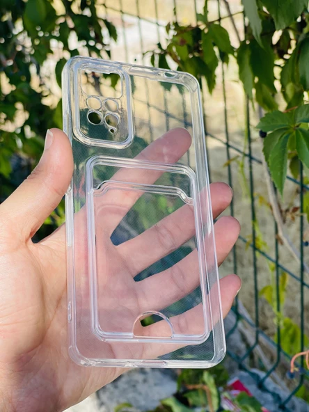 Zipax Xiaomi Redmi Note 12 Pro 4G Kılıf Şeffaf Kartlıklı Silikon Azn-SetraKart ürün görseli 1