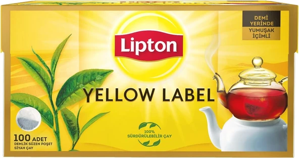 Lipton Yellow Label Demlik Poşet Çay 100'lu ürün görseli 1