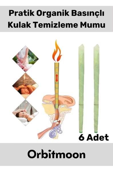 Premium Seri Kulak İçi Kir Temizleme Hava Basınçlı Doğal Aromaterapi Mumu 6 Adet ürün görseli 1