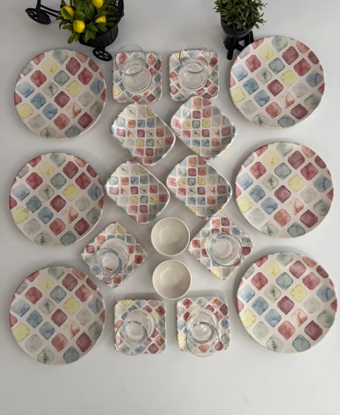 Takım Kahvaltı 24 Parça 6 Kişilik Colors ürün görseli 1