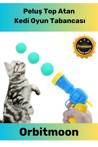Yeni Tasarım Top Atan Tabancalı 30 Peluş Toplu İnteraktif Eğlenceli Evcil Hayvan Kedi Oyuncağı Seti ürün görseli 1