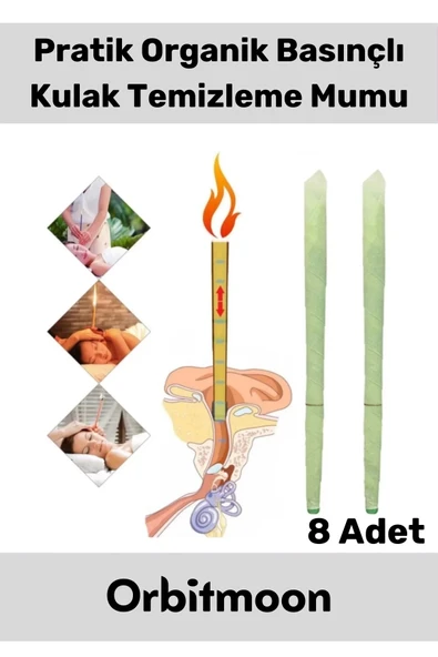 Premium Seri Kulak İçi Kir Temizleme Hava Basınçlı Doğal Aromaterapi Mumu 8 Adet ürün görseli 1