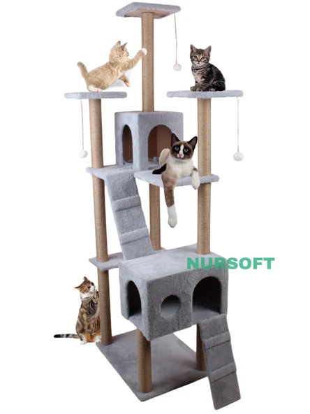 Cat City Rezidans Kedi Tırmalama ve Oyun Evi Çok Fonksiyonlu ürün görseli 1