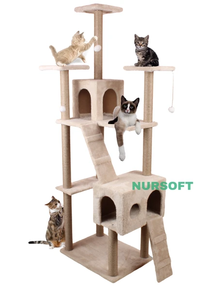 Cat City Rezidans Kedi Tırmalama ve Oyun Evi Çok Fonksiyonlu ürün görseli 1
