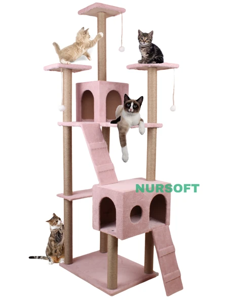 Cat City Rezidans Kedi Tırmalama ve Oyun Evi Çok Fonksiyonlu ürün görseli 1