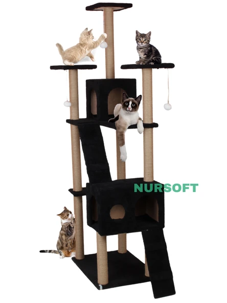 Cat City Rezidans Kedi Tırmalama ve Oyun Evi Çok Fonksiyonlu ürün görseli 1