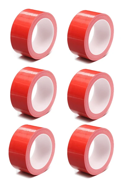 Renkli ( Kırmızı ) Koli Bandı 45x100 Metre 6 Adet 1 Paket ürün görseli 1