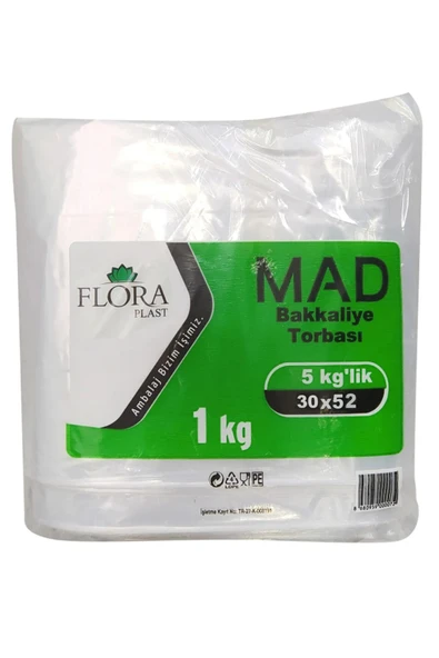 30x52 Cm 5 Kg Naylon Torba Bakkaliye Torbası 1.Kalite ürün görseli 1