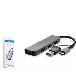 HADRON HDX7040 TYPE-C HUB 3-USB2.0 + USB3.0 GRİ - Resim 2
