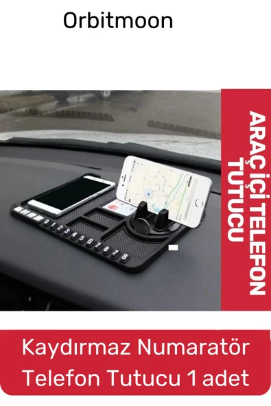 Yeni Seri Kaydırmaz Numaratör Çizdirmez Çok Fonksiyonlu Araç İçi Torpido Telefon Tutucu ürün görseli 1