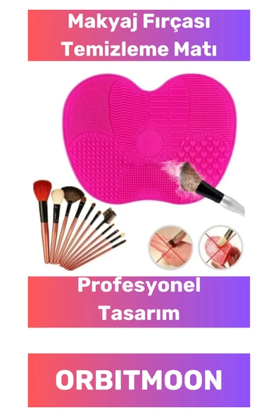Özel Tasarım Pratik Silikon Yıkanabilir Kurutulabilir Makyaj Fırçası Süngeri Temizleme Matı Aparatı ürün görseli 1