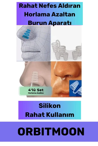 Yeni Seri Rahatlatıcı Uyku Önleyici Horlama Azaltıcı Nefes Alıp Verme Burun Delik Aparatı 4'lü Set ürün görseli 1