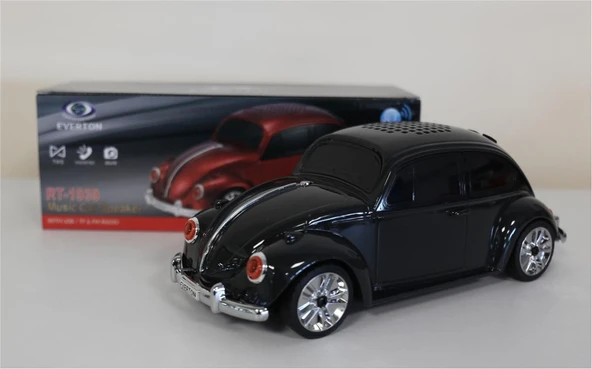 EVERTON RT-1939 Siyah Arabalı  Bluetooth Fm-Usb-Tf-Aux Şarjlı Nostaljik Radyo ürün görseli 1