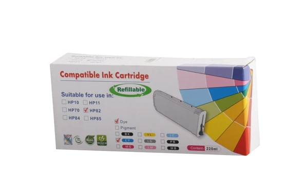 Print-Rite Hp CH566A Cyan Mavi Kartuş(82) ürün görseli 1