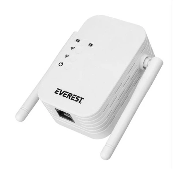 Everest EWR-N302 2.4GHz 300Mbps 1xWAN-LAN Port 2x2dBi Anten Repeater+AP Kablosuz Menzil Genişletici ürün görseli 1
