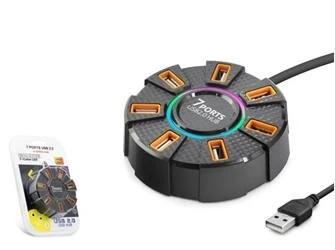 Hadron Hdx7035 Usb Hub 7-Usb 1.2M Siyah - Resim 2